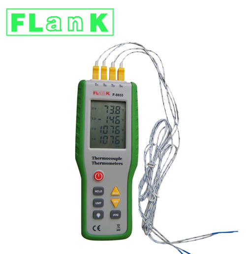 FLanK F-8855熱電偶溫度計 多路溫度計 溫度表 高精度溫度計