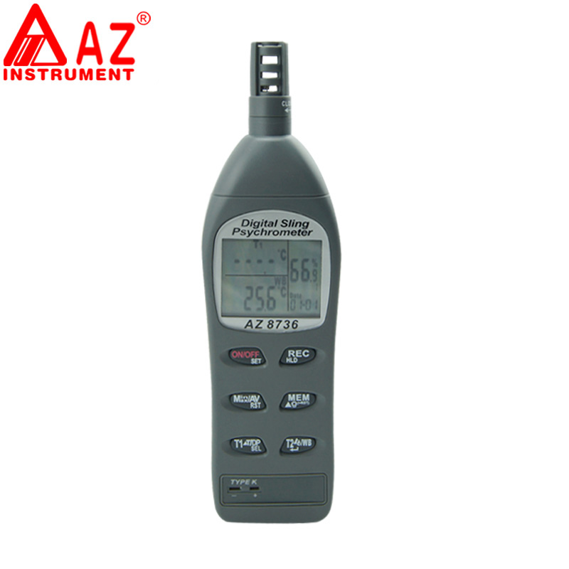 臺灣衡欣 AZ8736高精度工業溫濕度計可外接K型熱電偶溫度計帶存儲