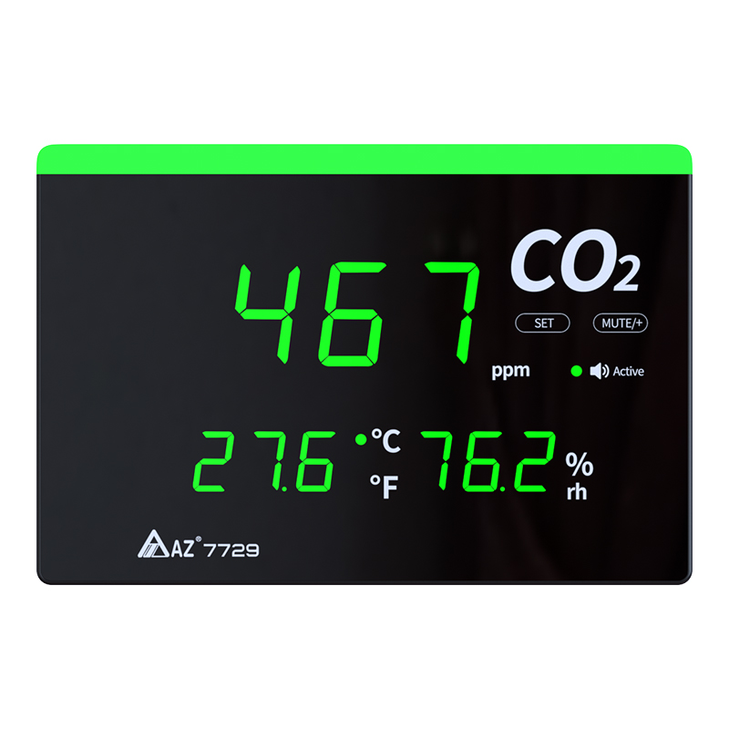 AZ壁掛/桌面二氧化碳檢測儀報警器CO2測試儀溫濕度檢測室內養殖用